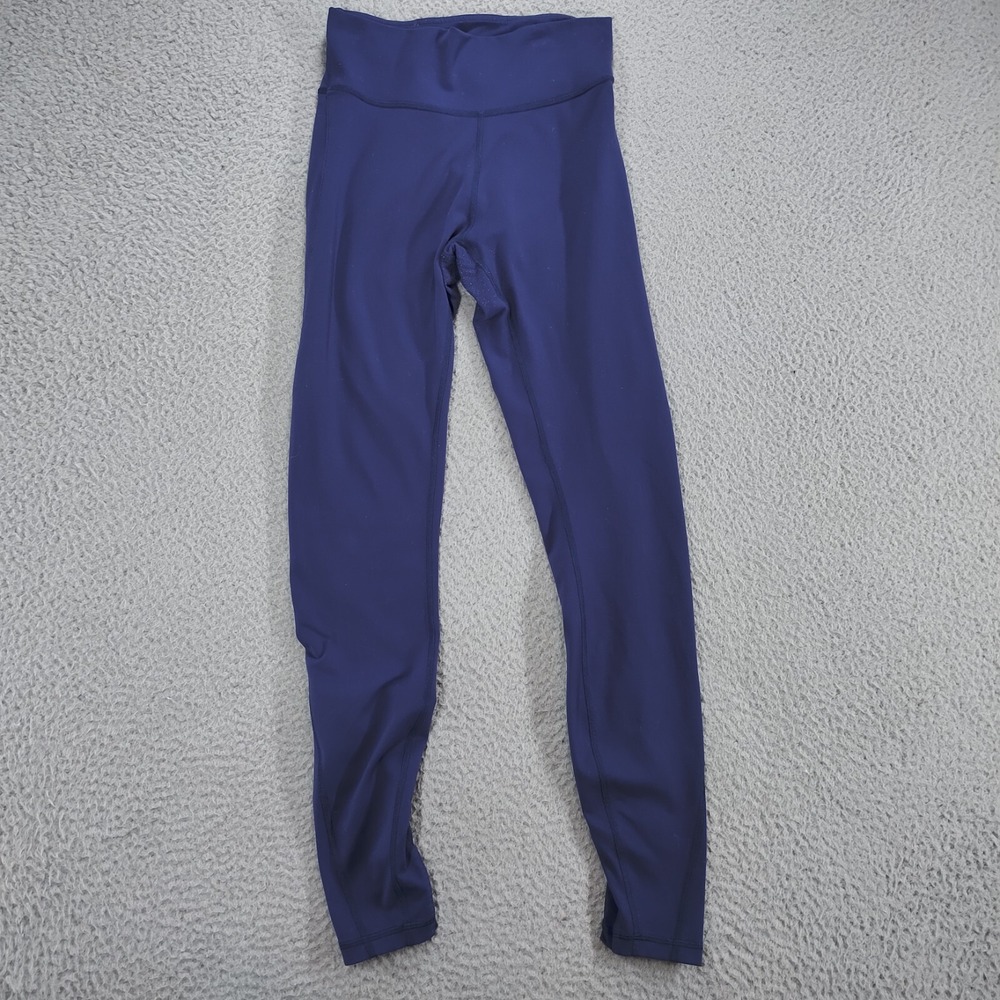 Lululemon  Leggings Women's Size 6 Blue Compression Mesh Ribbon Leg